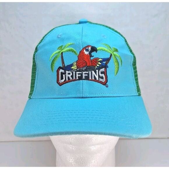 Griffins Metal Head Trucker Hat Adventure Credit Union Parrot Tropical Summer - Picture 1 of 7